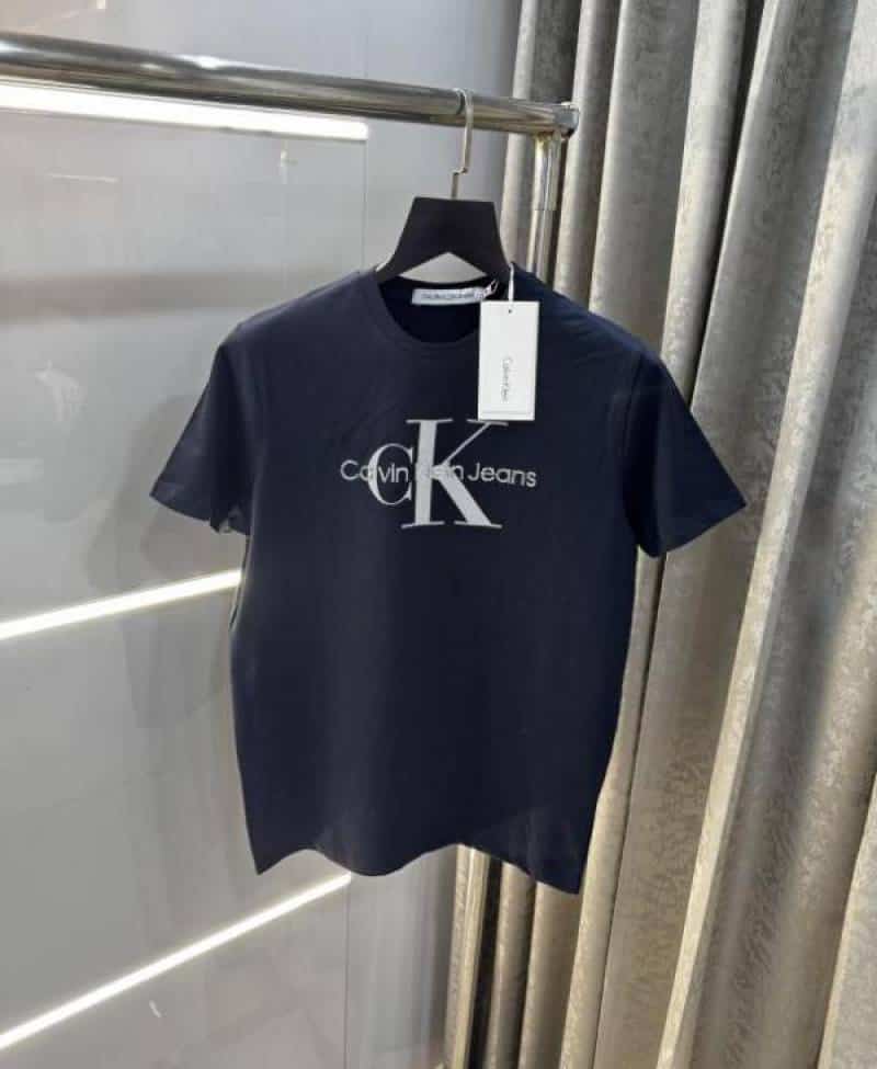 Calvin Klein Navy Blue Logo Print Premium T-Shirt