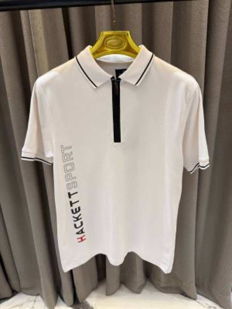 Hacket Side Logo Polo T-shirt White