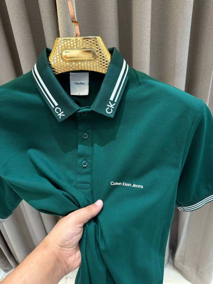 Calvin Klei_n Chest Logo Polo T-shirt Green