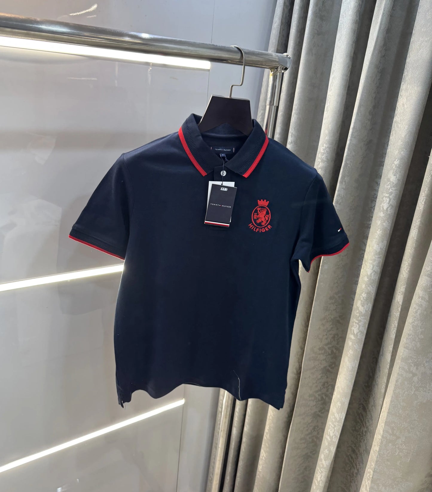 Tommy Hilfiger Navy Blue Logo Work Premium Polo T-Shirt