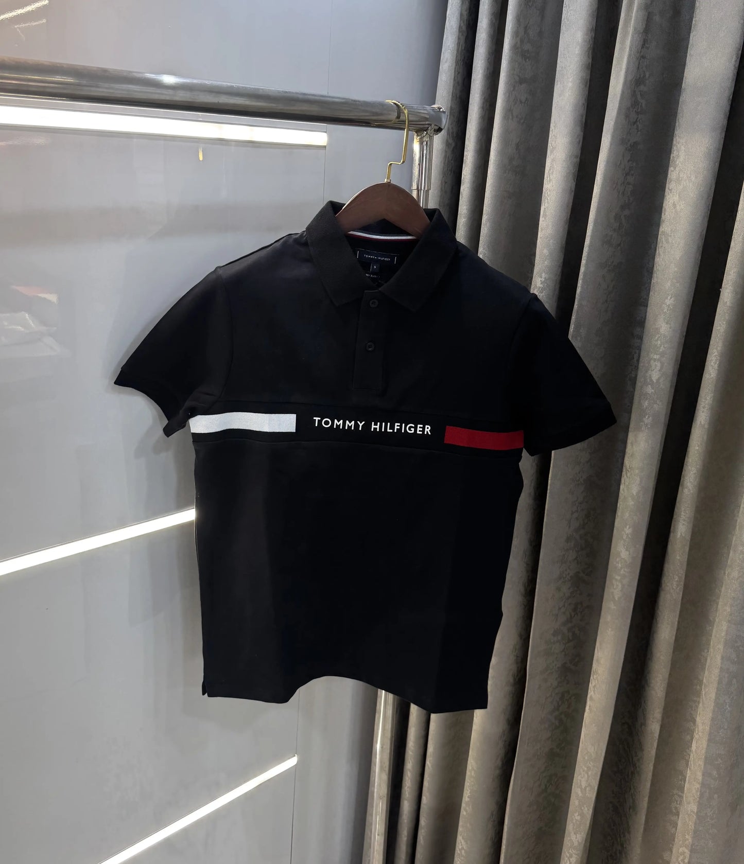 Tommy Hilfiger Black Premium Polo T-shirt