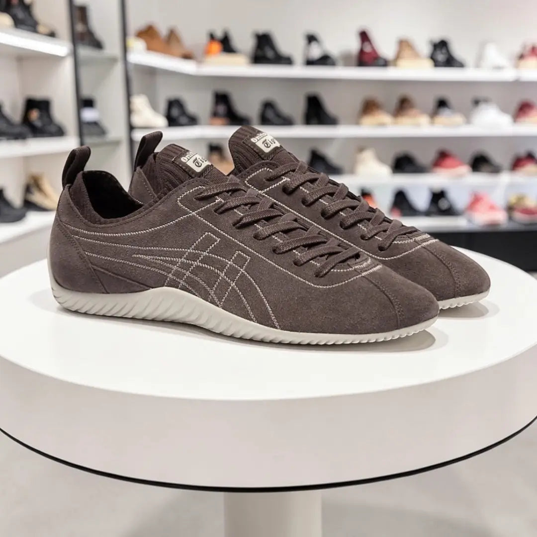 Onitsuka Tiger Sclaw Low Licorice Brown Mens 7A Premium Sneakers (D-2027)