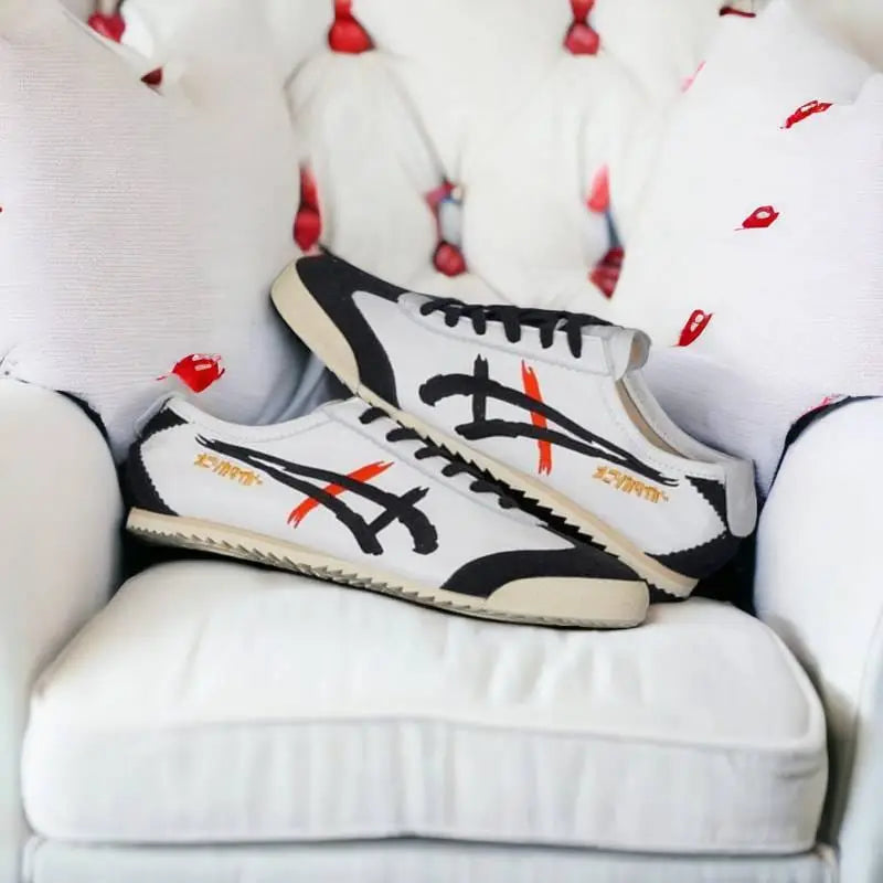 Onitsuk_a Tiger Mexico 66 Deluxe Kabuki White Black Red 7A Premium (D-1661 P-1)