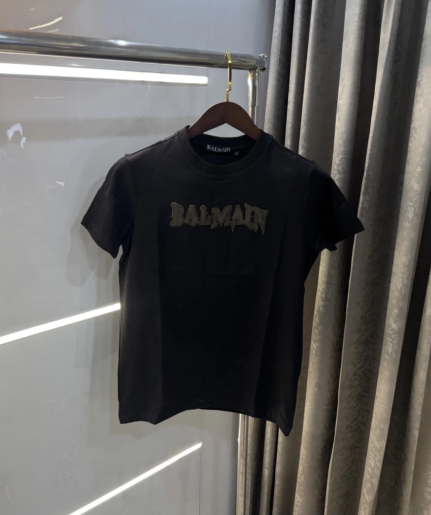 Balmain Paris BlackA Logo Work Premium T-Shirt