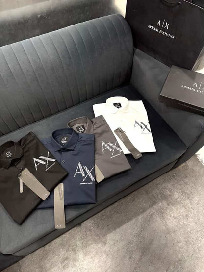 Arman i Exchange Black Logo Print Shirt With Premium Box Packing And Carry Bag