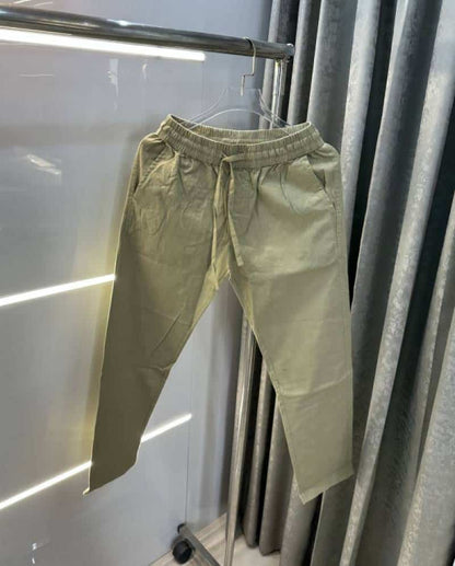 Zar a Light Olive 4 Premium Linen TrackPants