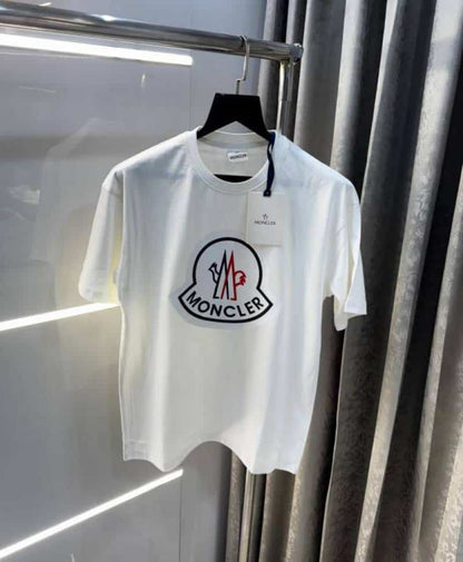 Moncle r White Logo Print Imported Oversized T-Shirt