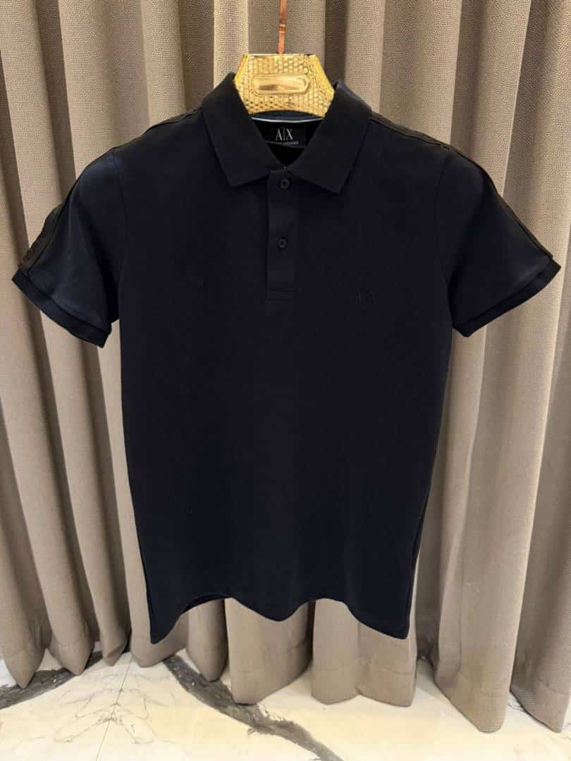 Arman_i Exchange Chest Logo Polo T-shirt Black