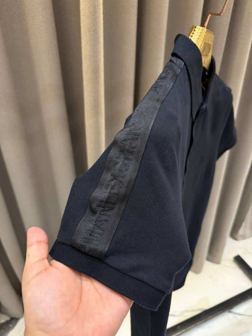 Arman_i Exchange Chest Logo Polo T-shirt Black