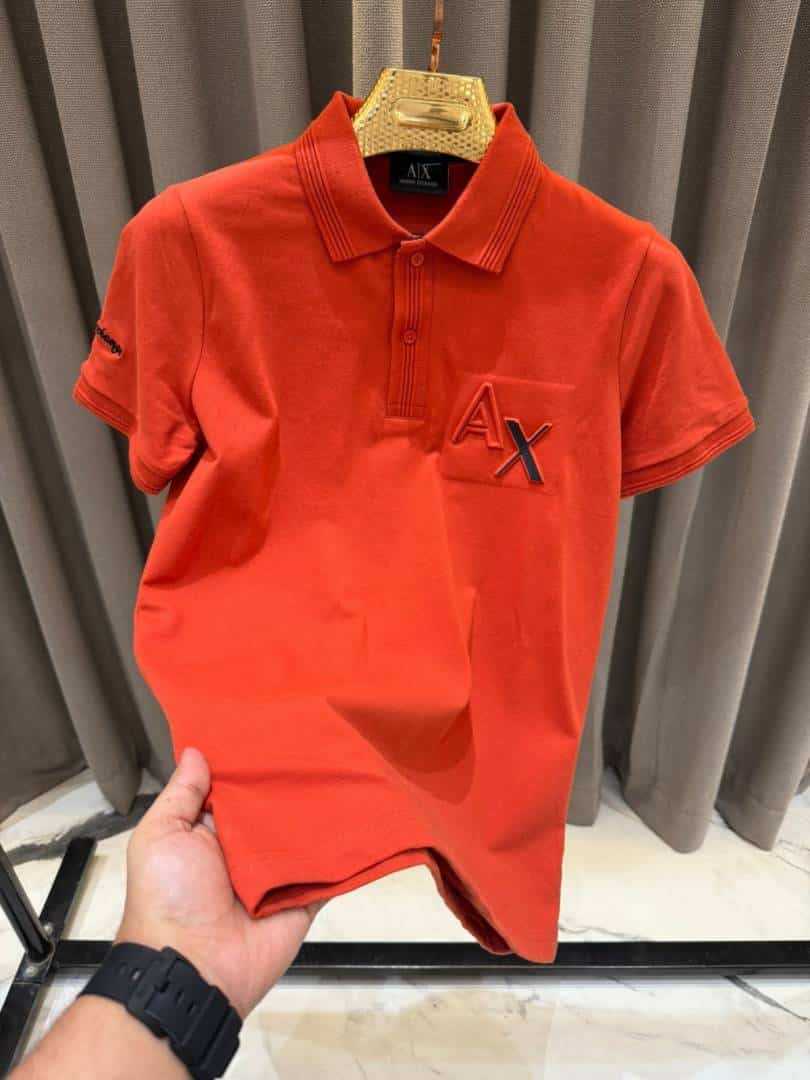 Arman_i Exchange Chest Logo Polo T-shirt Orange