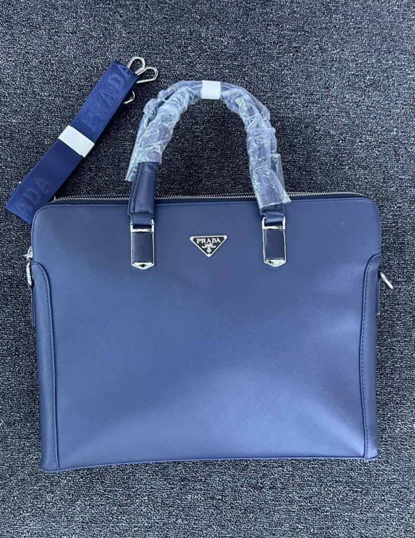 Prad_a Navy Blue Laptop Bag