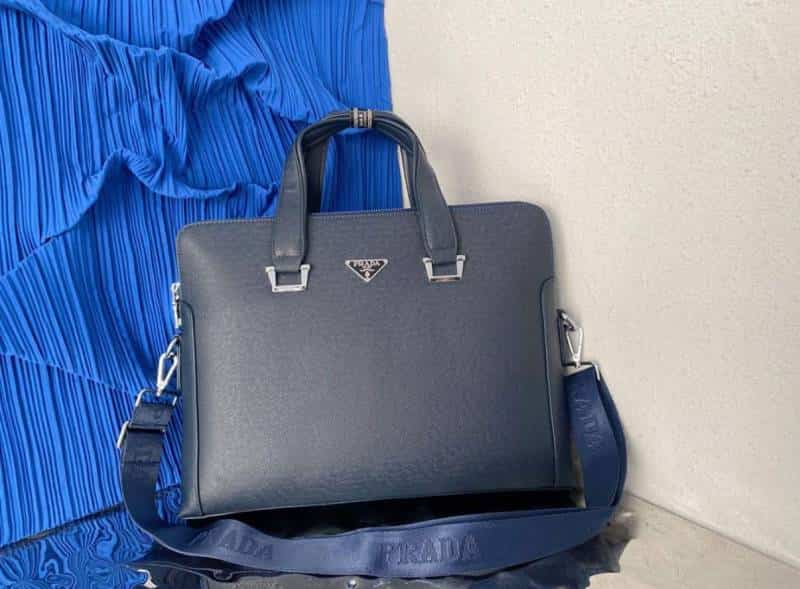 Prad_a Navy Blue Laptop Bag