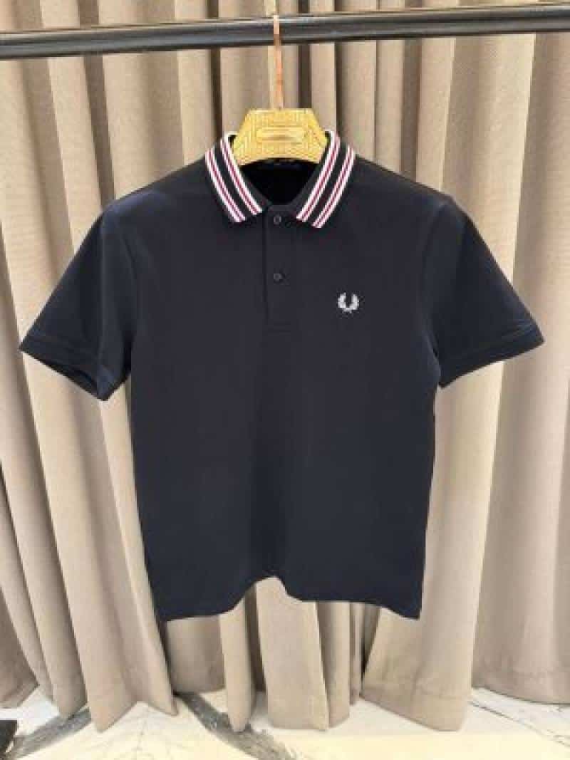 Fred Perry Chest Logo Polo T-shirt Black