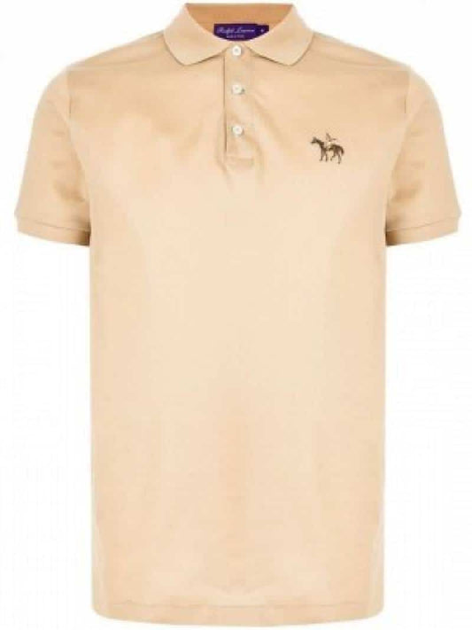 Ralph_Lauren Chest Logo Polo T-shirt brown