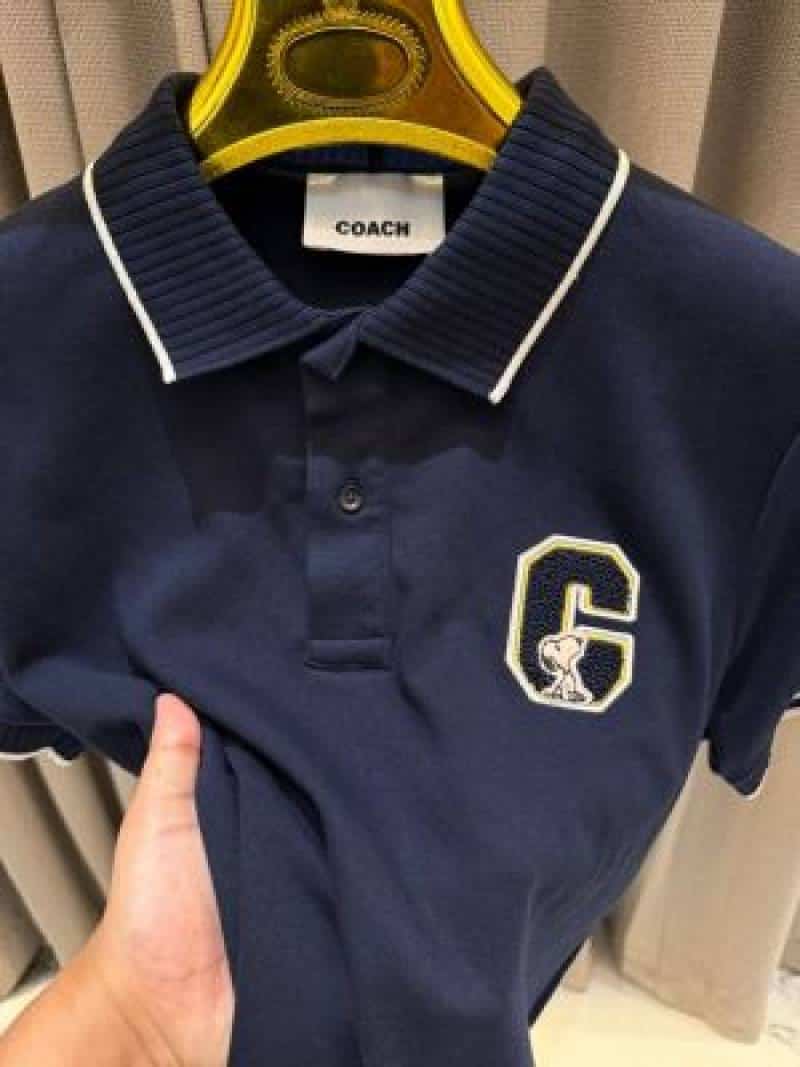 Coac_h Chest Logo Polo T-shirt Navy