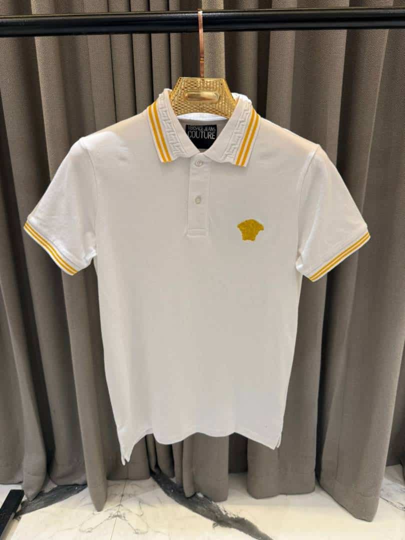 VERSSACE POLO PREMIUME WHITE GOLD PATXH