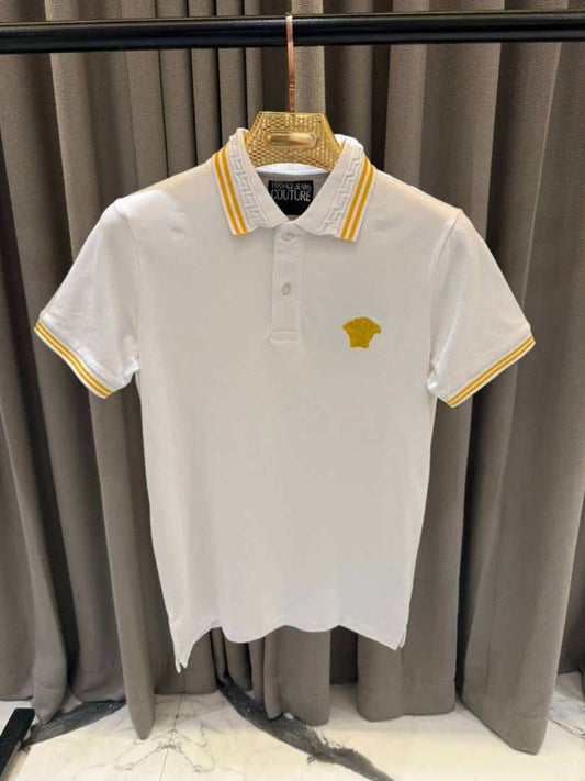 VERSSACE POLO PREMIUME WHITE GOLD PATXH