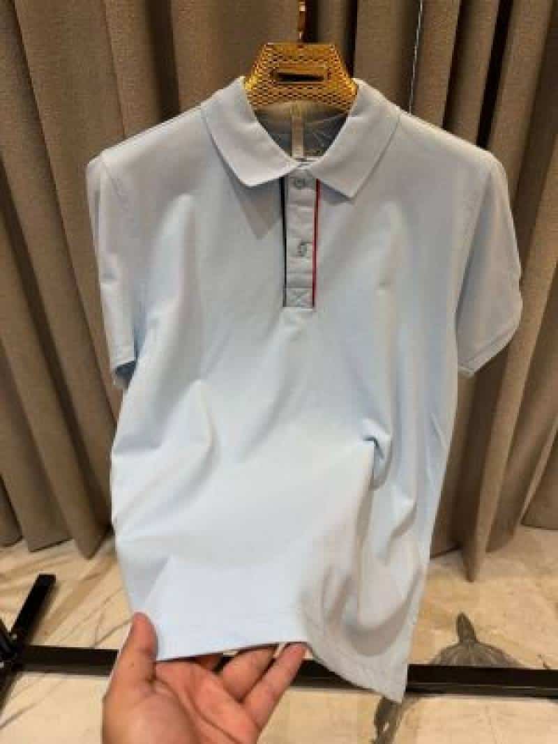 SALE Moncle_r Polo T-shirt Sky Blue