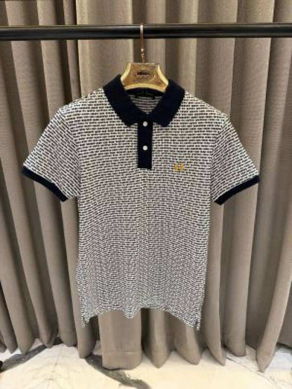 Fred Perry Chest Logo Polo Navy Blue