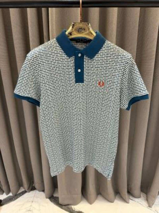 Fred Perry Chest Logo Polo T-shirt English Blue