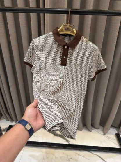 Fred Perry Chest Logo Polo Brown