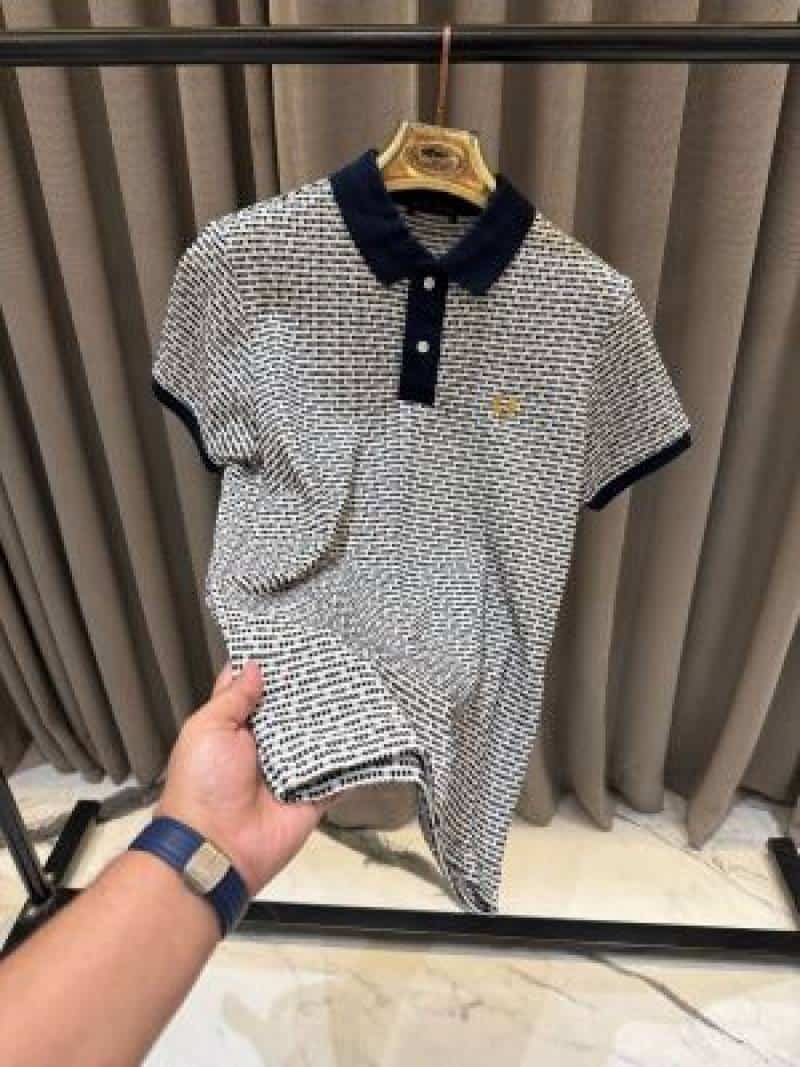 Fred Perry Chest Logo Polo Navy Blue