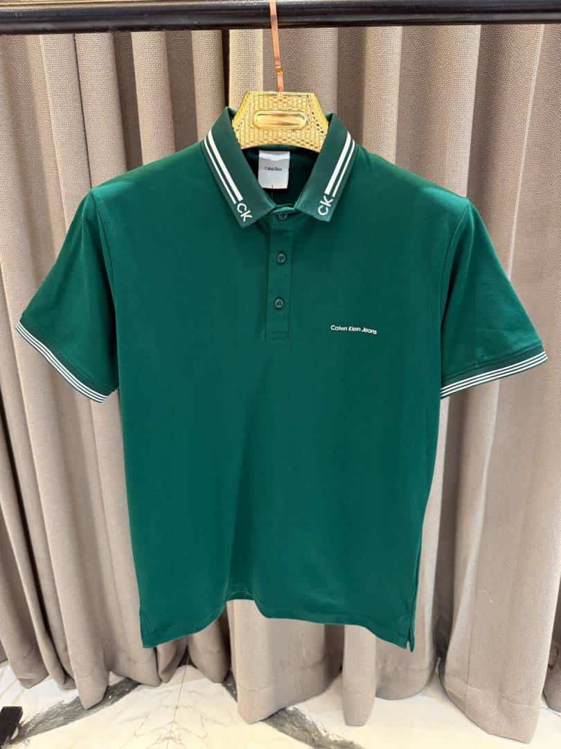 Calvin Klei_n Chest Logo Polo T-shirt Green
