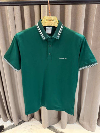 Calvin Klei_n Chest Logo Polo T-shirt Green