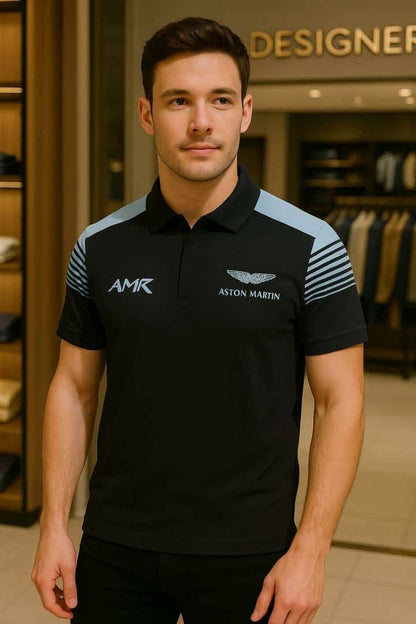 HACCKET ASTON MARTIN POLO SURPLUS Sky black
