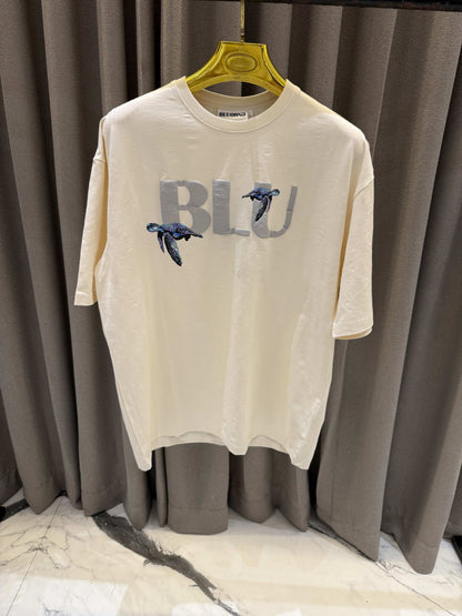 Blu & ORNG Round Neck T-shirt Turtle Edition Cream