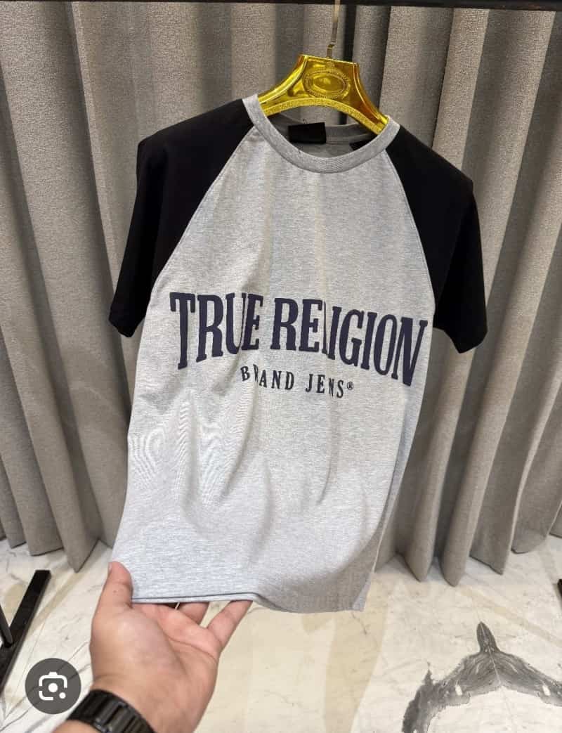 True religion Premium Grey black Printed tshirt