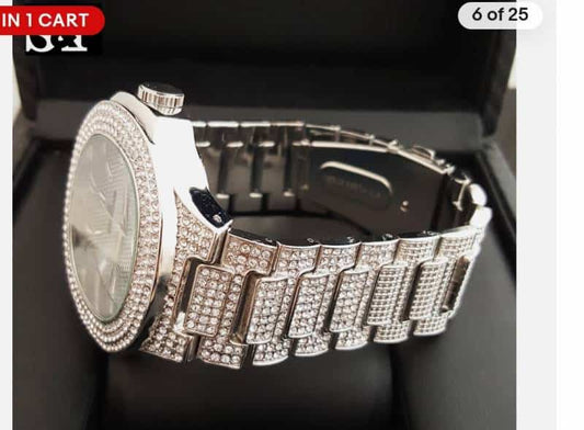 Sale sale PATHEKK PHILP FULL DIAMOND ALL CHRONO WORKING Silver Rose gold 011