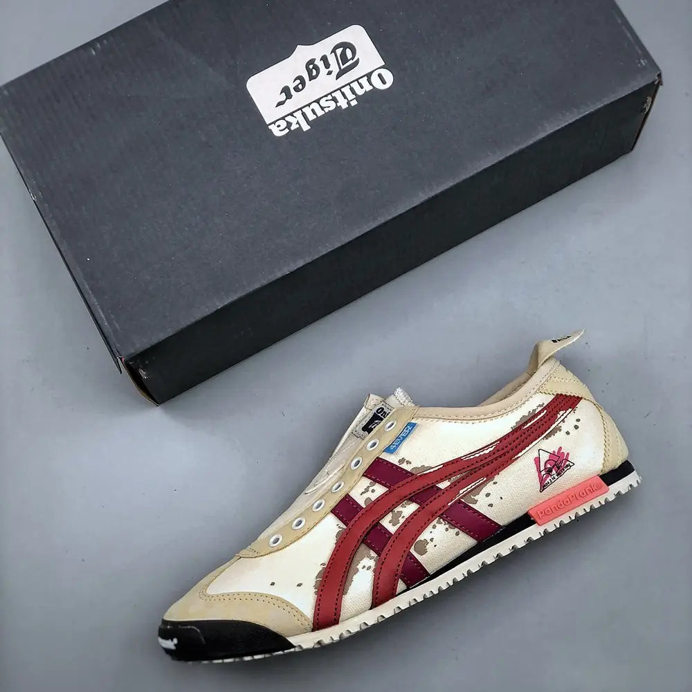 Onitsuka Tiger Mexico 66 x Panda Prank Red Slip On With Full Accessories
