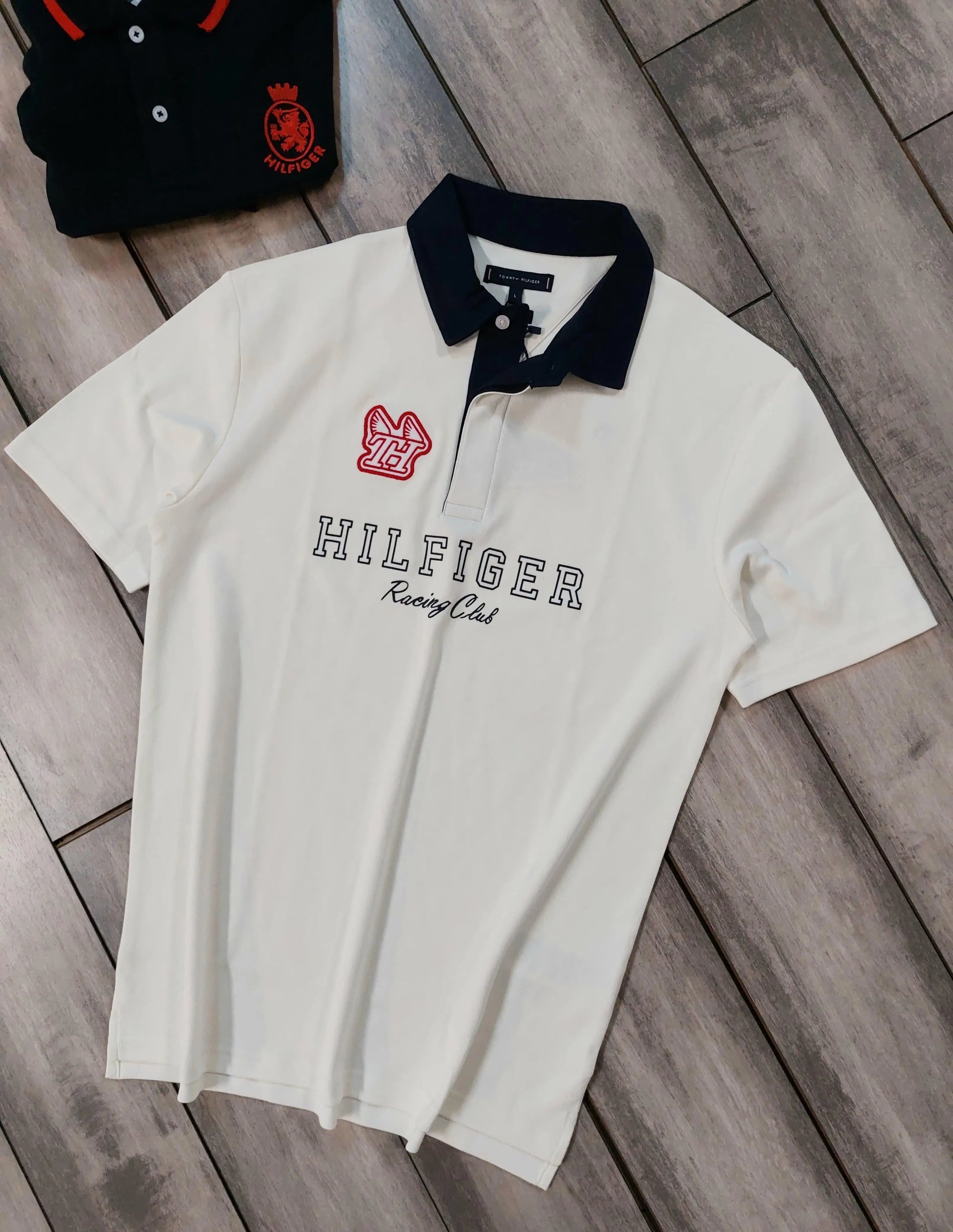 Tommy  Hilfiger Cream Logo Work Premium Polo T-Shirt