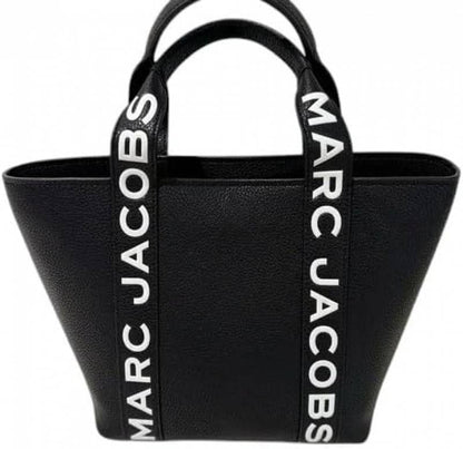 Marc Jacobs Small Pebble Leather Tote with Detachable Crossbody Strap Black