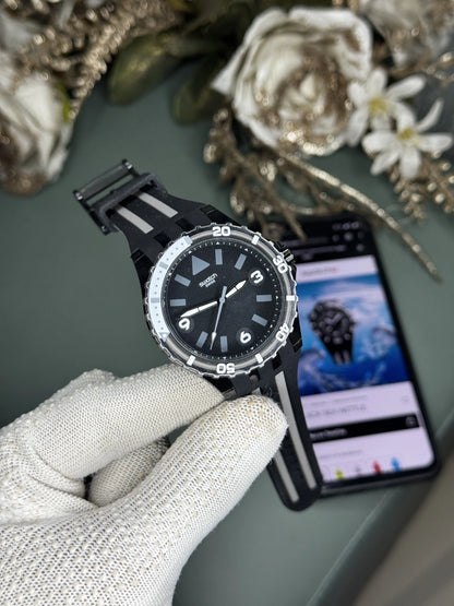 Swatch Sea Nettle Black Premium Quartz Watch