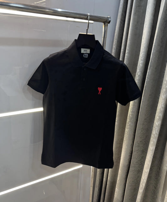 Ami paris Black Logo Work Premium Imported T-Shirt