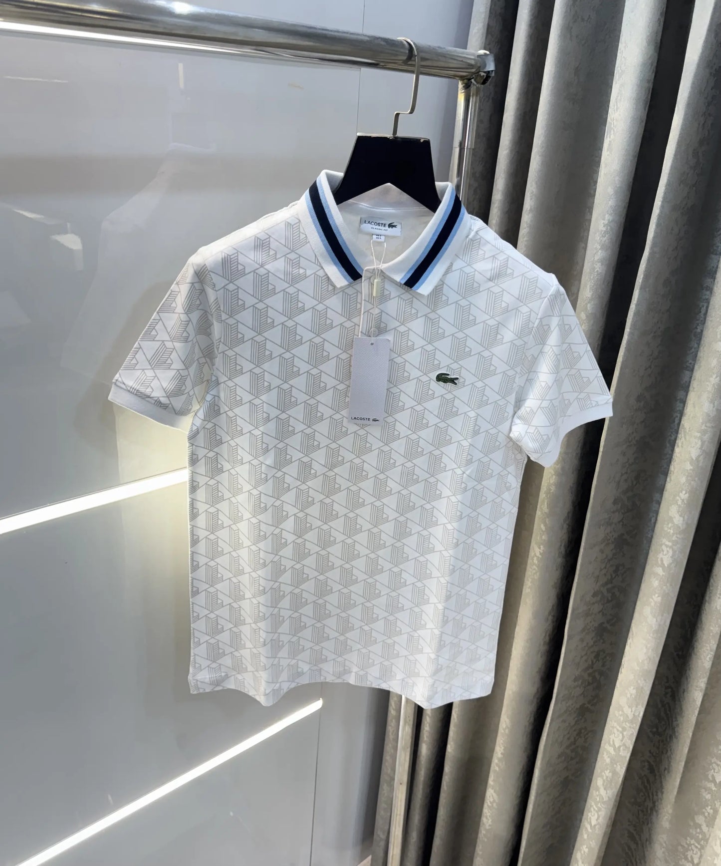 Lacost e White Logo Work Premium Polo T-Shirt