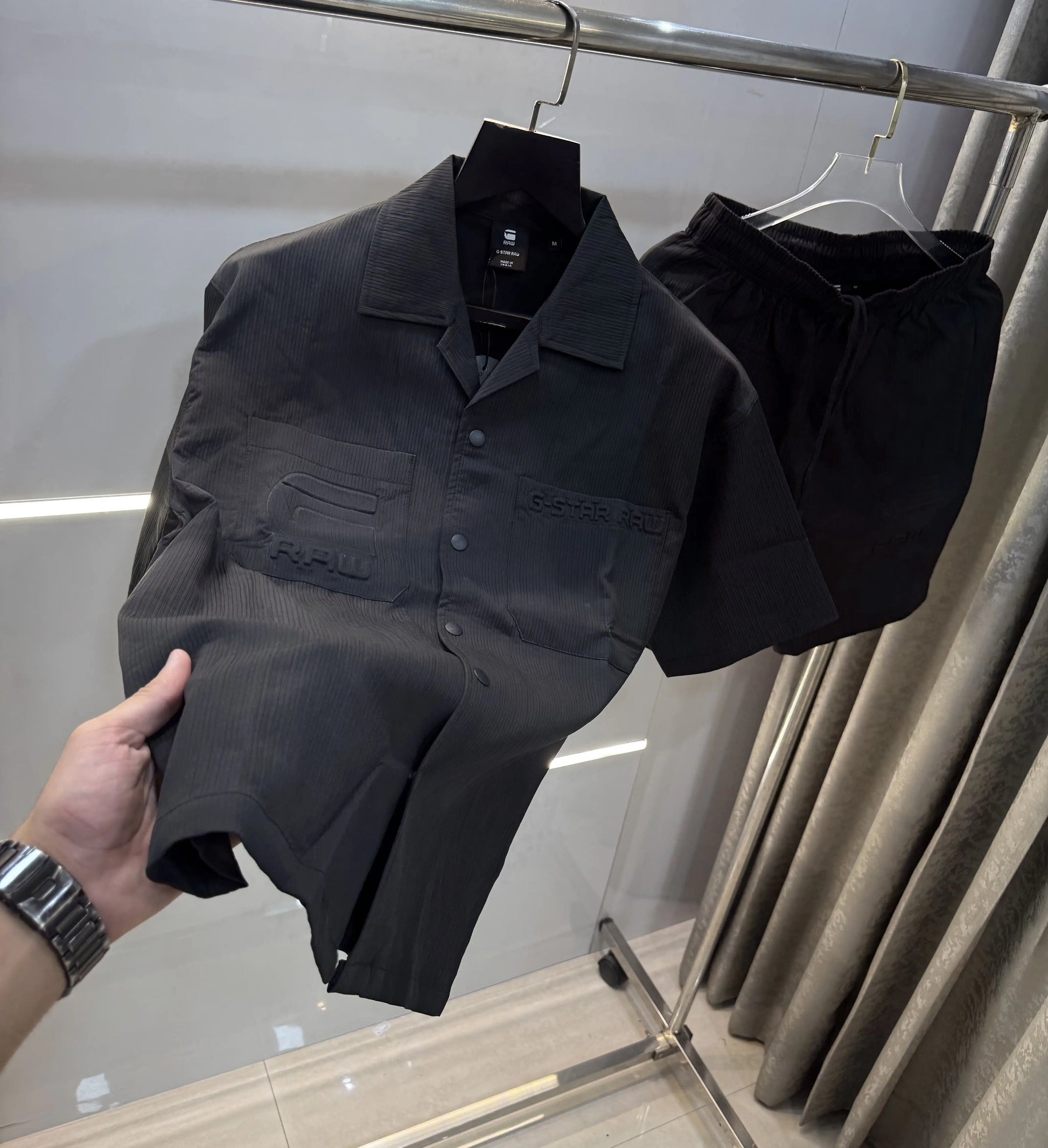 G-Star Raw Black Logo Work Premium OversizedCord Set