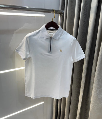 Calvin Klein White Logo Work Premium Polo T-Shirt