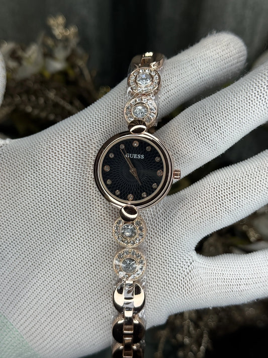 Guess Rose Gold Black Premium Watch