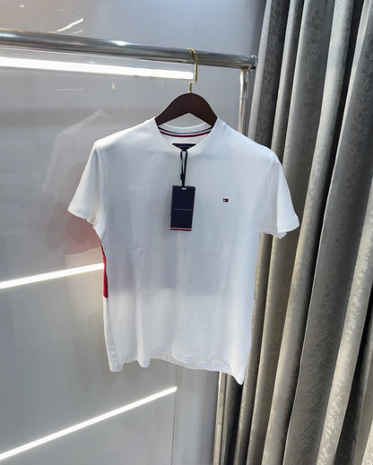 Tommy Hilfiger White Logo Work Premium Polo T-Shirt