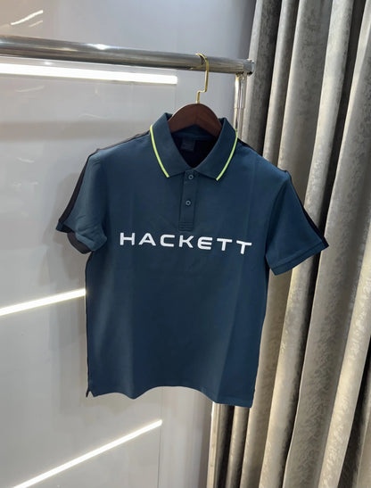 Hacket Bottle Green Logo Work Premium Polo T-Shirt