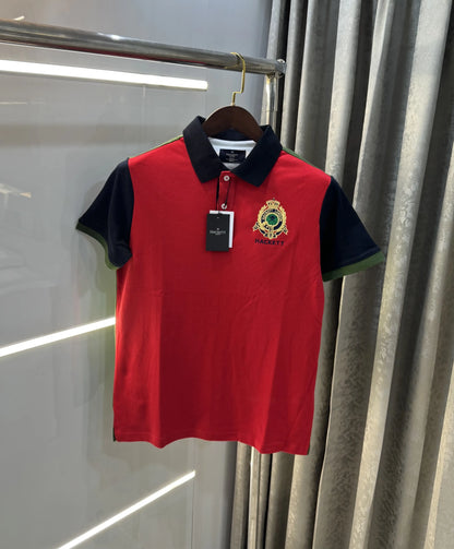 Hacket Red Logo Work Premium Polo T-Shirt