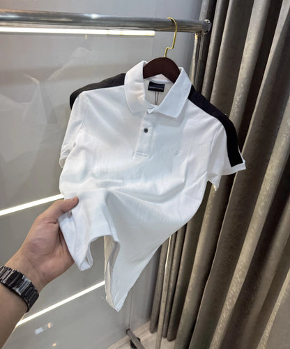 Emporio Armani White Premium Polo T-Shirt