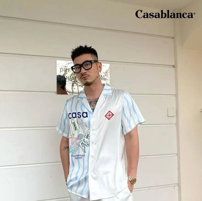Casablanca Black Premium Loose Fit Shirt