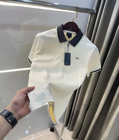 Arman i Exchange Cream Logo Work Premium Polo T-Shirt