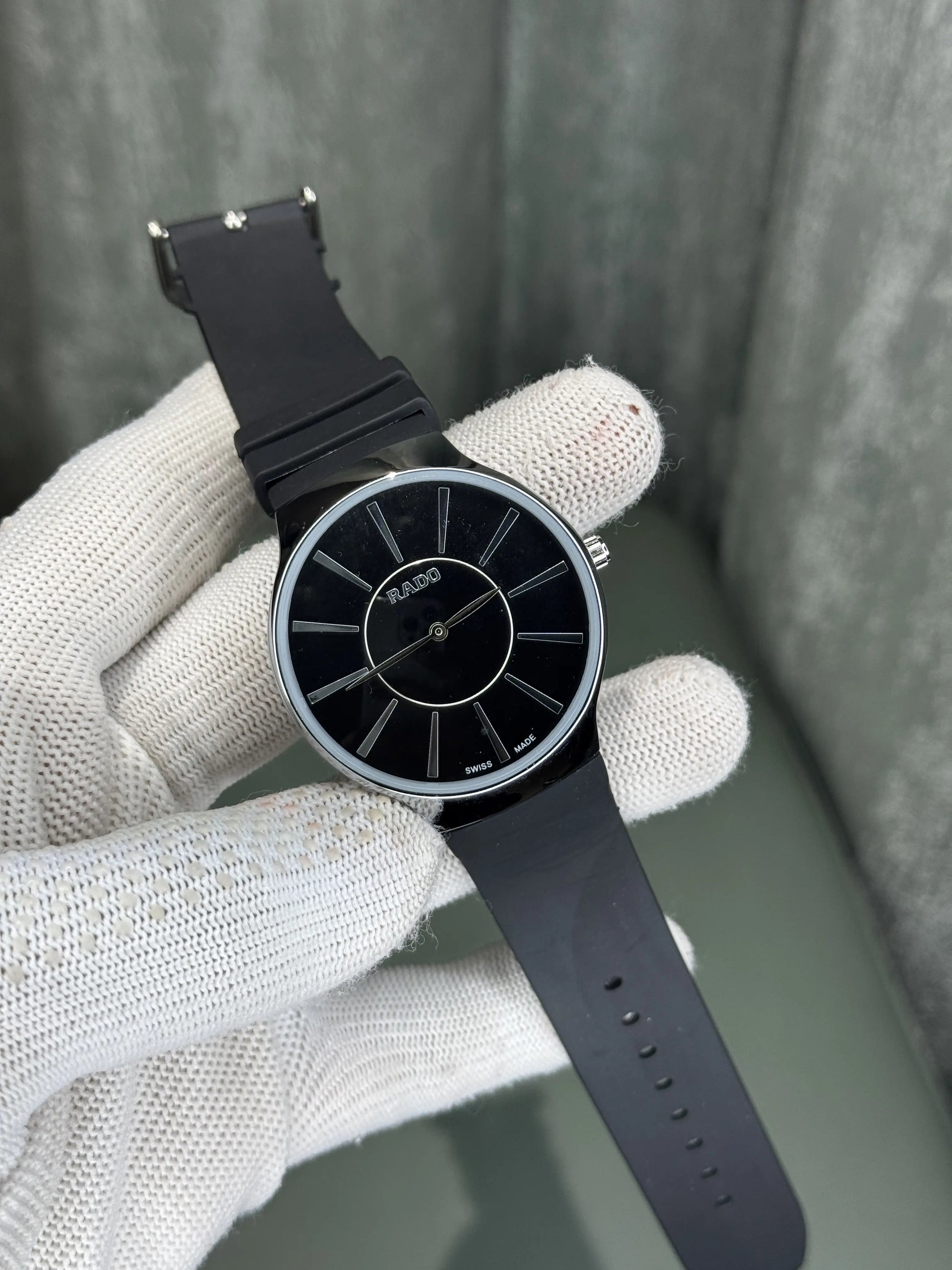 Rado Silver Black Premium Quartz Watch
