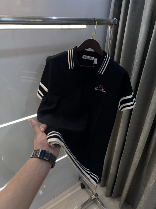 Loro Piana Black Premium Polo T-shirt