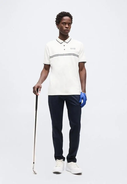 Calvin Klein Cream Logo Work Premium Polo T-Shirt